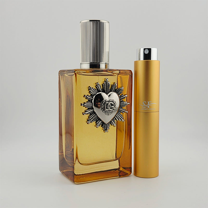 Devotion Pour Homme Parfum Fragrance Bottle with Scent Focus Decant