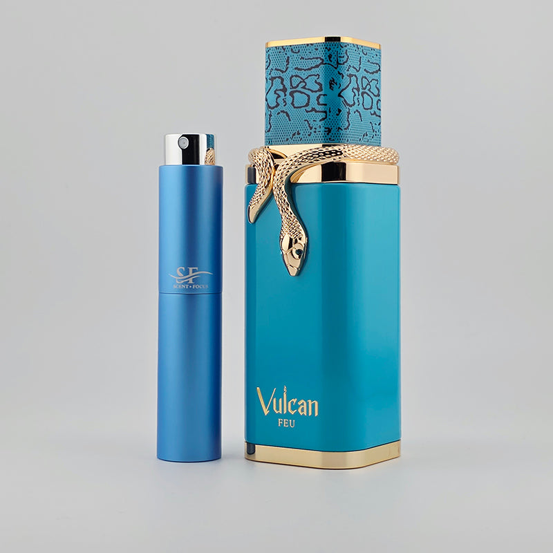 Fragrance World - Vulcan Feu - Bottle with Scent Focus Decant