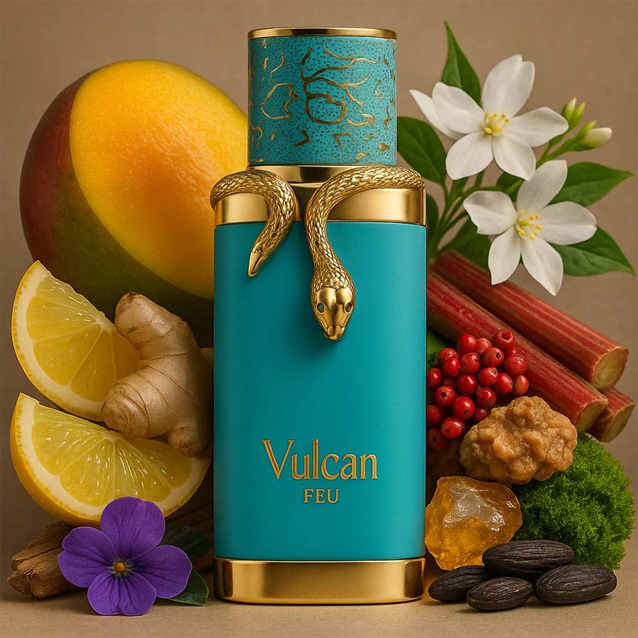 Fragrance World Vulcan Feu Fragrance Bottle With Notes