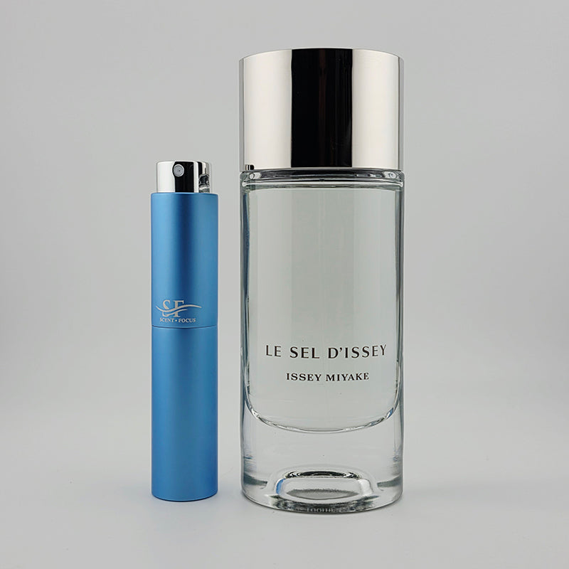Issey Miyake Le Sel d'Issey Fragrance bottle with Scent Focus decant