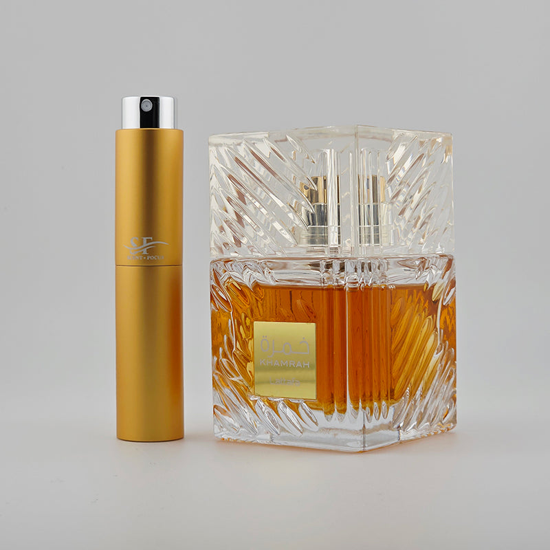 Lattafa - Khamrah Bottle with Scent Focus Decant