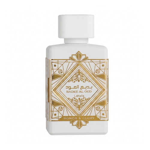 Lattafa Badee Al Oud Honor Glory Fragrance Bottle Front View
