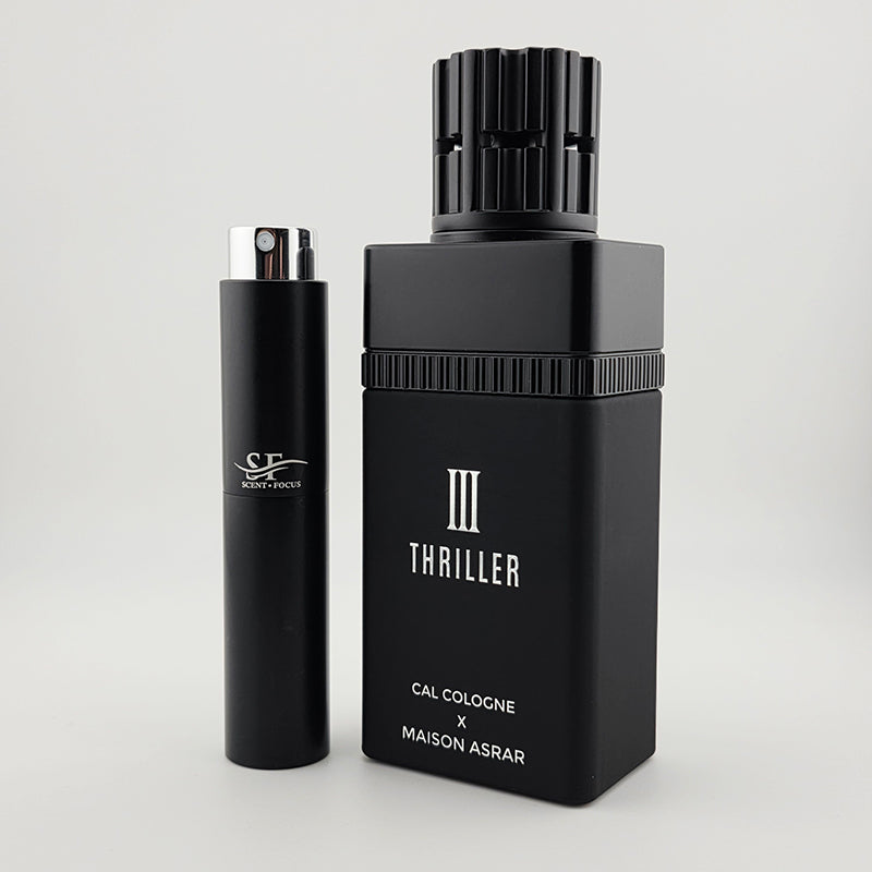 Maison Asrar III Thriller Fragrance Bottle with Scent Focus Decant