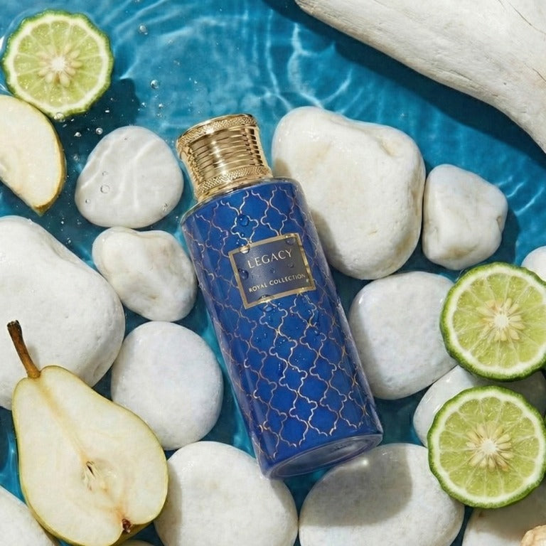 Maison Asrar Legacy Fragrance in Blue Water and White Stones