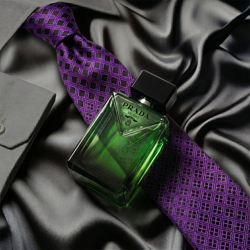 Prada Paradigme Fragrance Bottle with Dress Shirt and Tie