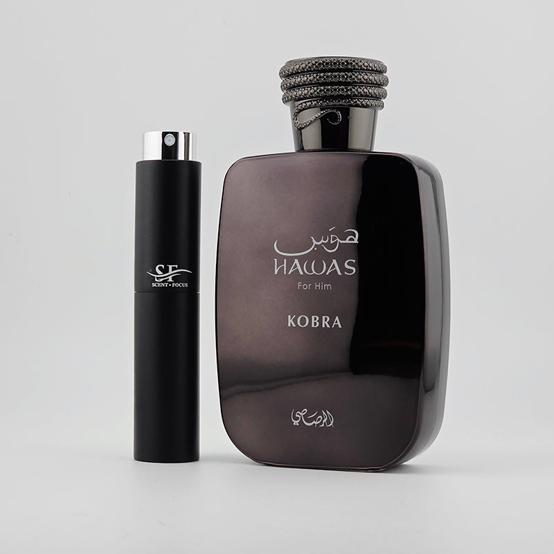 Rasasi - Hawas Kobra Bottle with Scent Focus Decant
