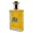 Angled side view of Safari by Ralph Lauren EDT in classic amber glass bottle