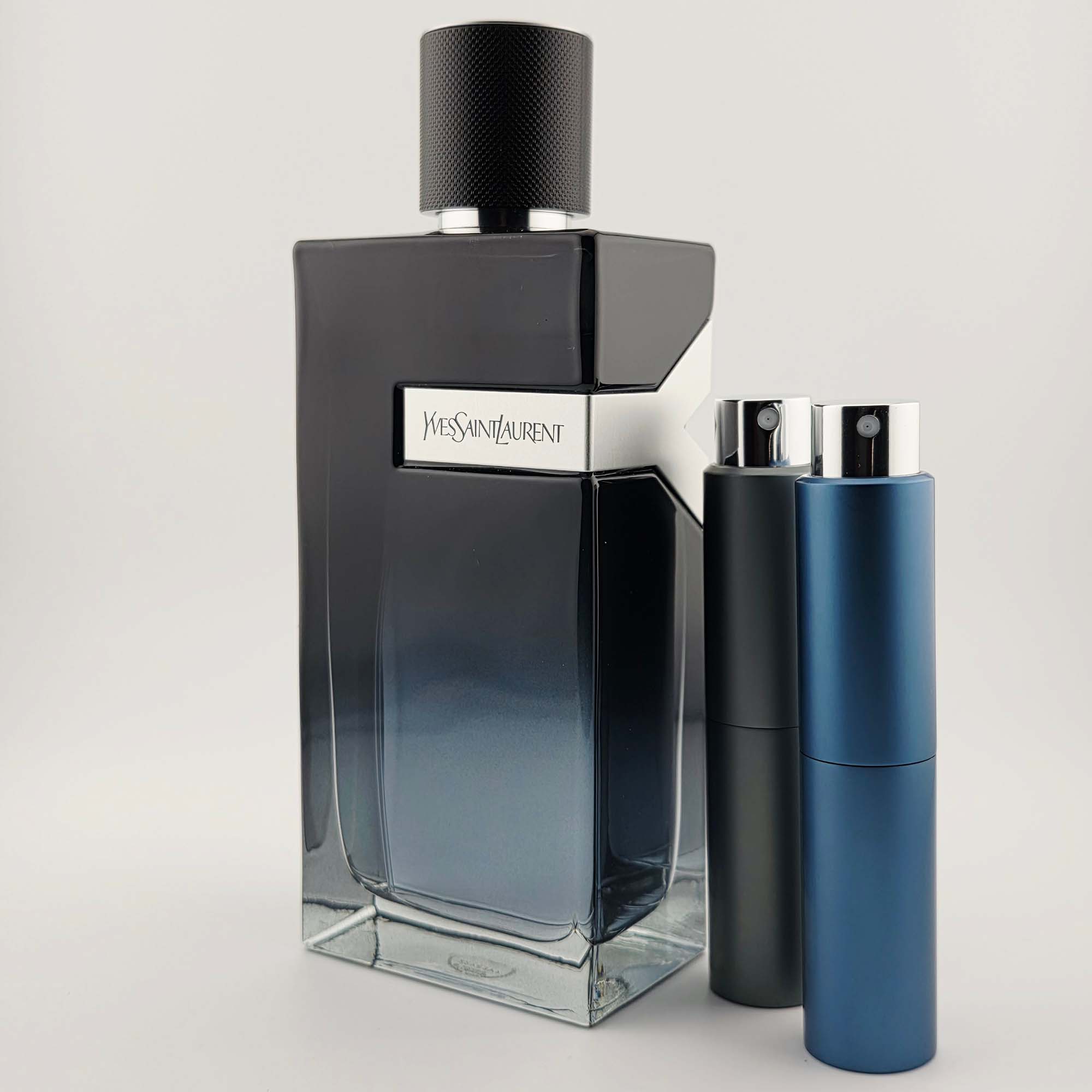 Yves Saint Laurent Y Eau de Parfum bottle with 5ml and 10ml Scent Focus decants